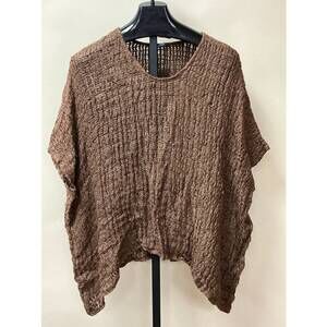 NEW URBAN MANGOZ women's poncho sweater in pecan